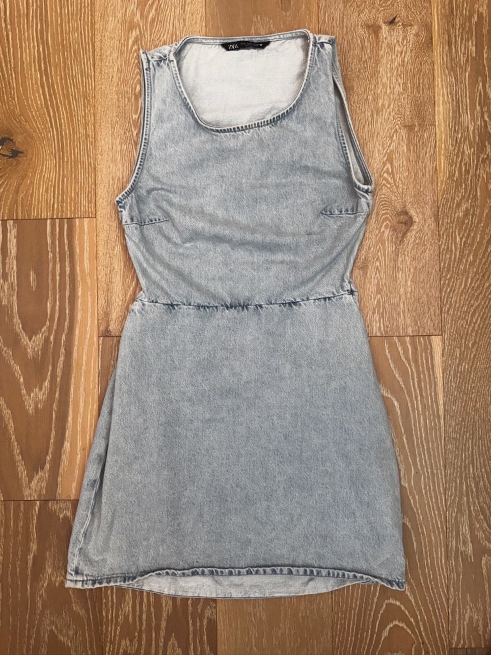 ZARA DENIM BACKLESS DRESS